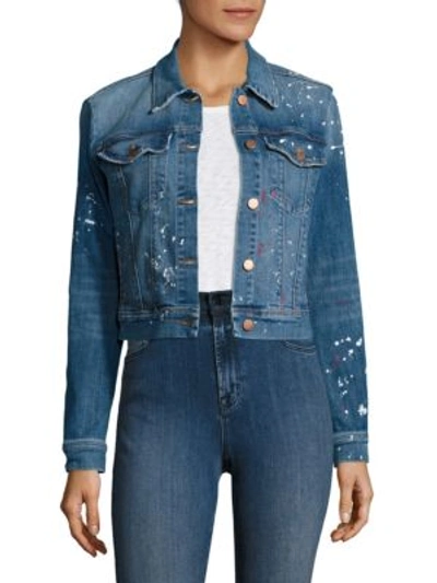 J BRAND Harlow Paint Splatter Shrunken Jacket