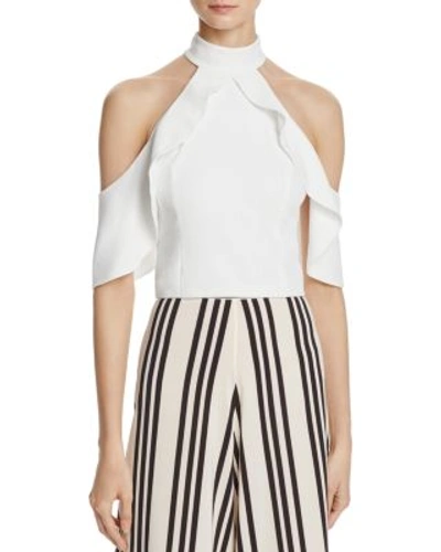 ALICE AND OLIVIA ALICE + OLIVIA CABOT COLD-SHOULDER TOP
