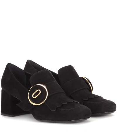 PRADA SUEDE LOAFER PUMPS