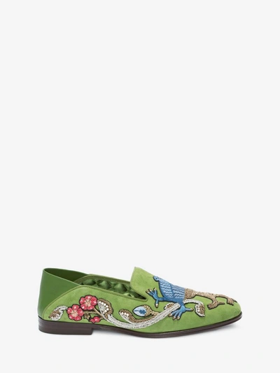 ALEXANDER MCQUEEN EMBROIDERED SLIPPER