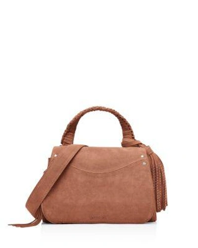 ELIZABETH AND JAMES Trapeze Small Suede Crossbody