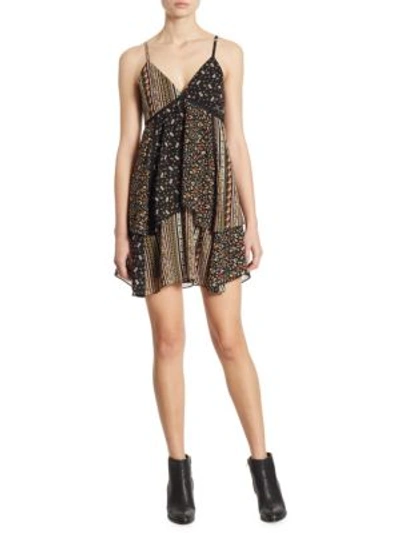 ALICE AND OLIVIA Delilah Tiered Floral-Print Dress
