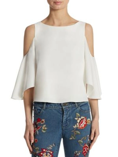 ALICE AND OLIVIA Coralee Cold-Shoulder Top