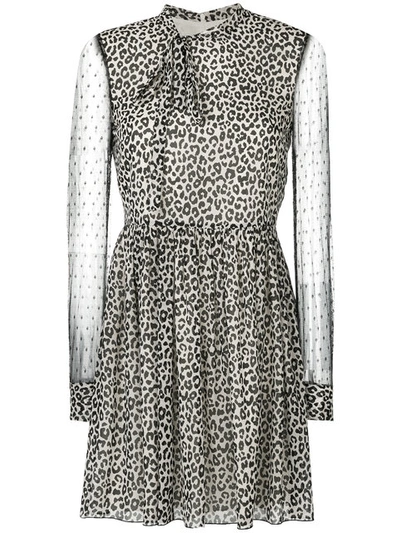 RED VALENTINO sheer sleeve mini dress