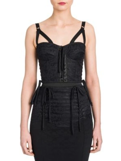 DOLCE & GABBANA Jacquard Corset Top