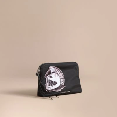 BURBERRY Large Pallas Helmet Motif Pouch