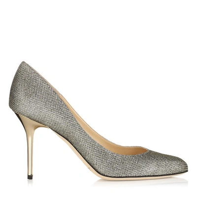 JIMMY CHOO Gilbert Lamé Glitter Round Toe Pumps