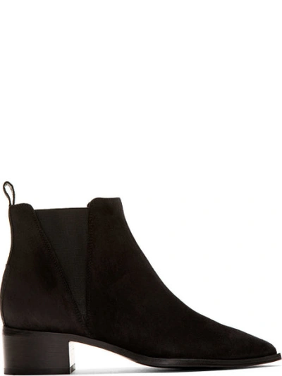 ACNE STUDIOS Black Suede Jensen Ankle Boots